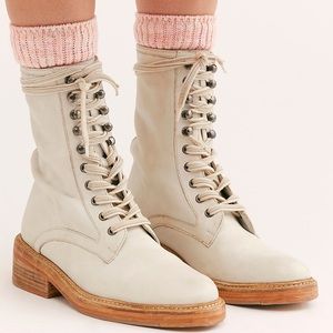 Free People Santa Fe Lace Up Boot in Ecru